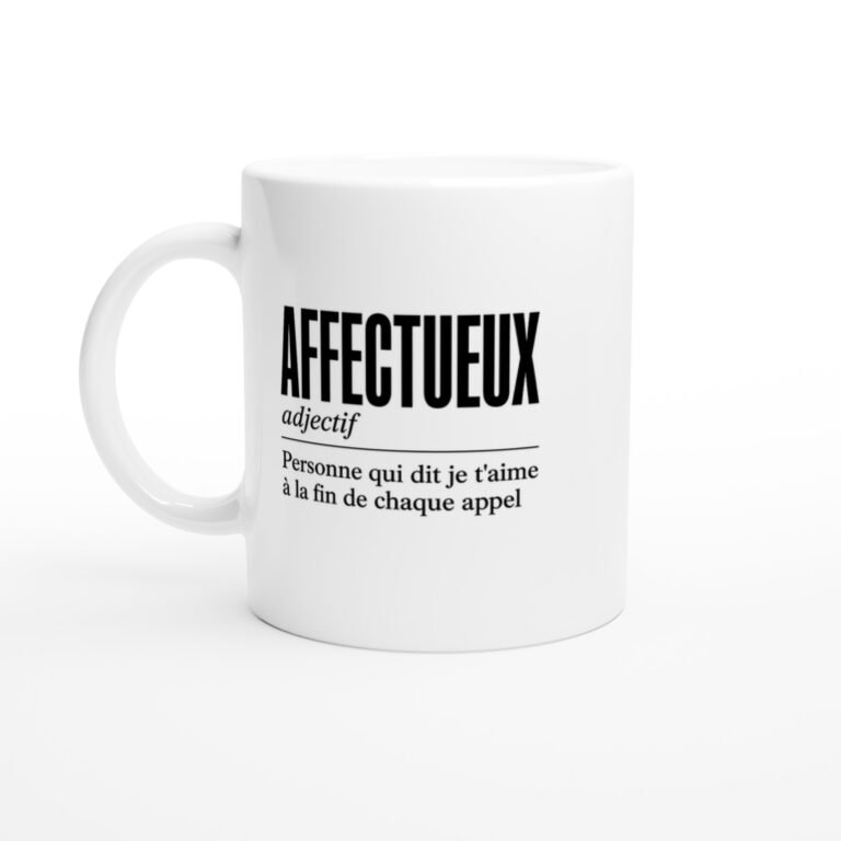 Mug Affectueux Personne Qui Dit Je T'Aime à la Fin de Chaque Appel