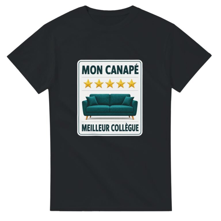 T shirt Flemme Mon Canapé Meilleur Collègue