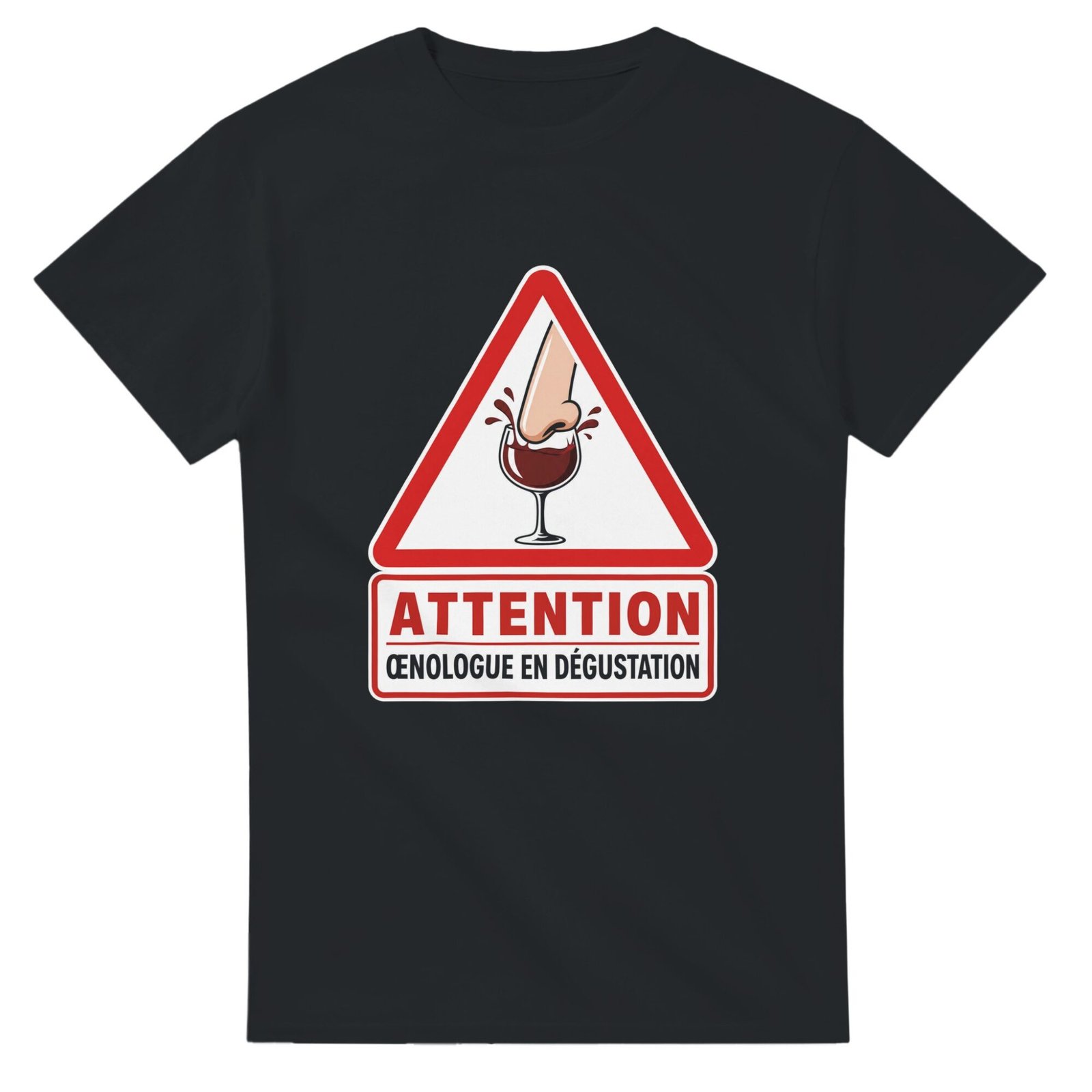 T shirt Attention Œnologue en Dégustation