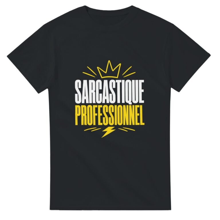 T shirt Sarcastique Professionnel Couronne Jaune