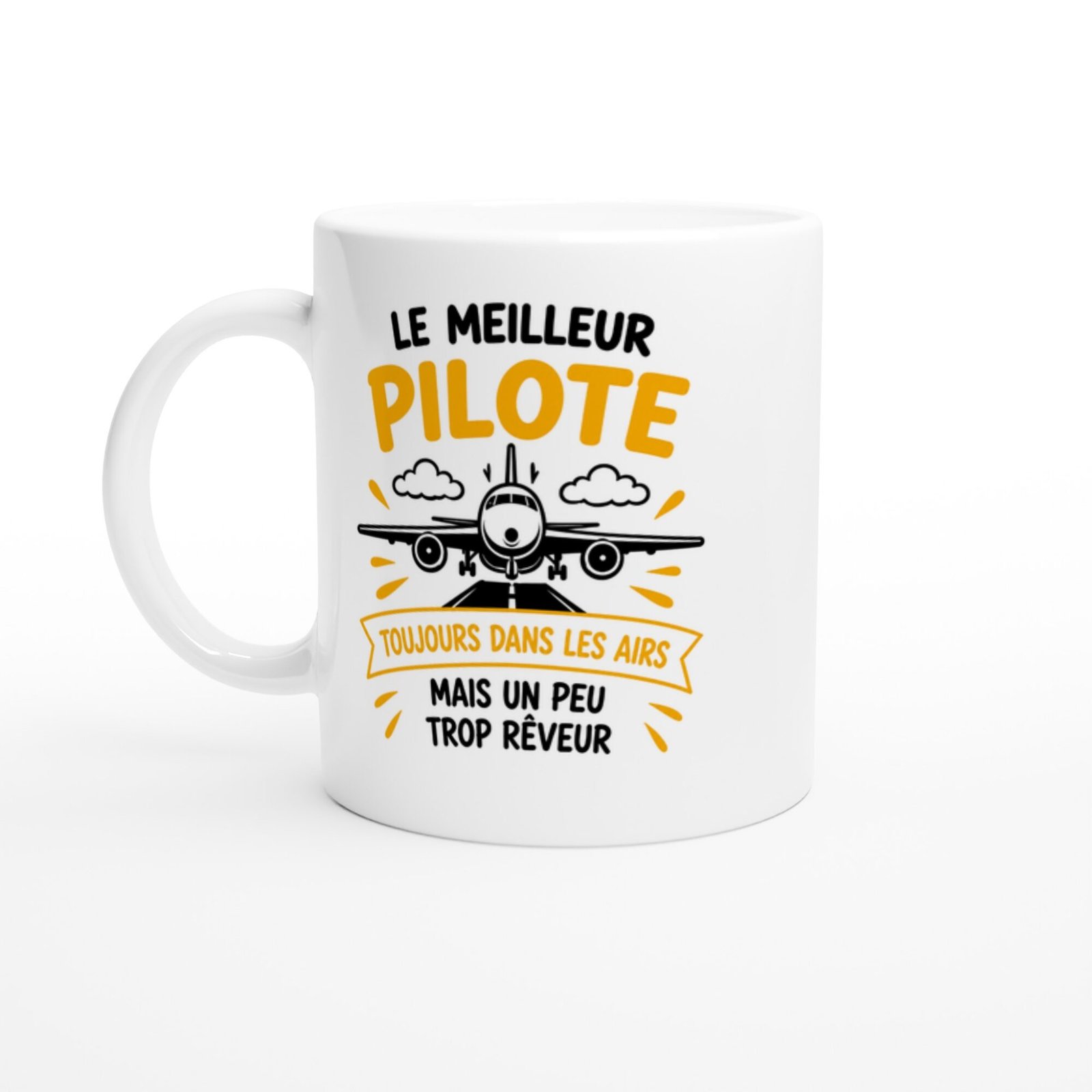 Mug Le Meilleur Pilote Toujours dans les Airs Mais un Peu Trop Rêveur – Idée Cadeau