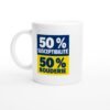 Mug 50 pour cent Susceptibilité 50 pour cent Bouderie Bleu et Jaune