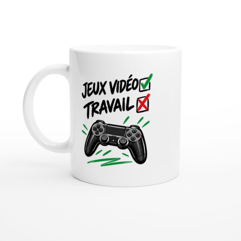 Mug Jeux Vidéo Oui Travail Non