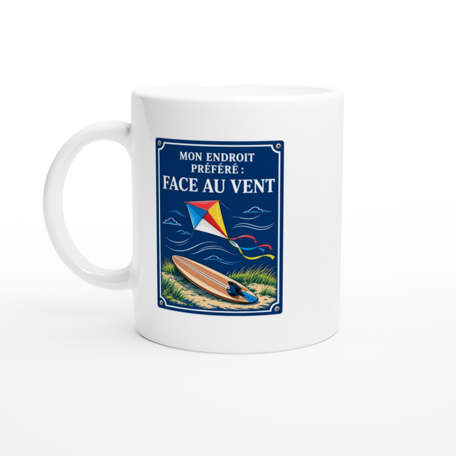 Mug Kitesurf Mon Endroit Préféré Face Au Vent
