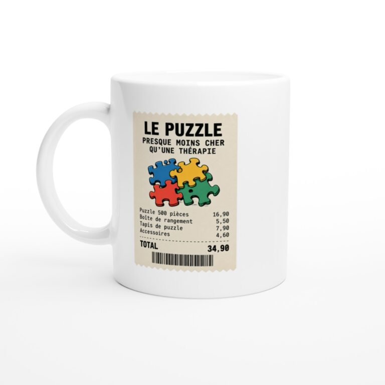 Mug Puzzle Presque Moins Cher Qu'Une Thérapie