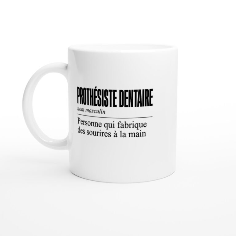 Mug Prothésiste Dentaire Personne Qui Fabrique des Sourires à la Main