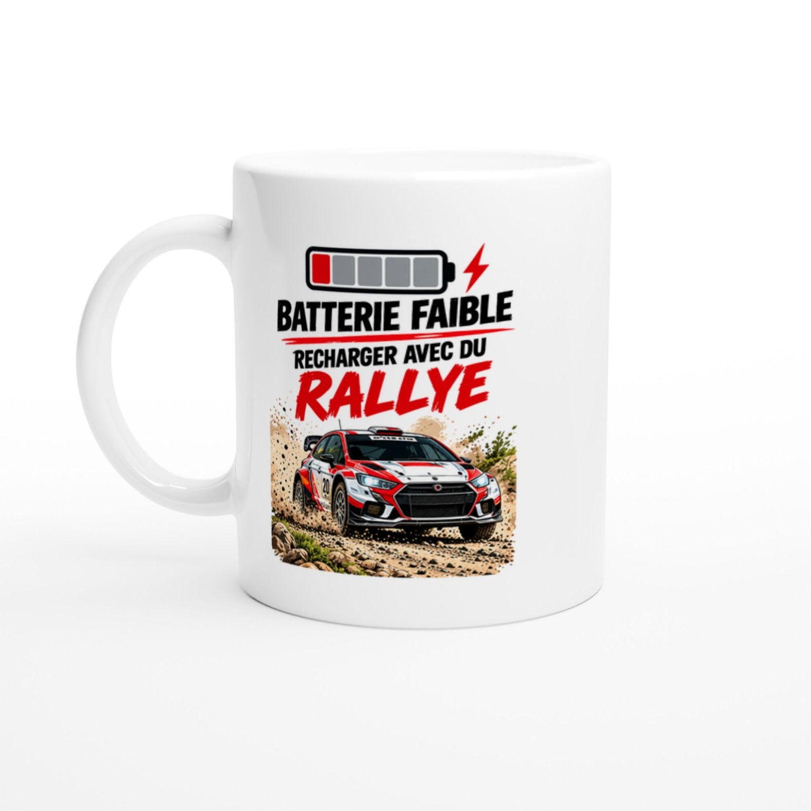 Mug Batterie Faible Recharger Avec Du Rallye