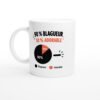 Mug 90 pour cent Blagueur 10 pour cent Adorable