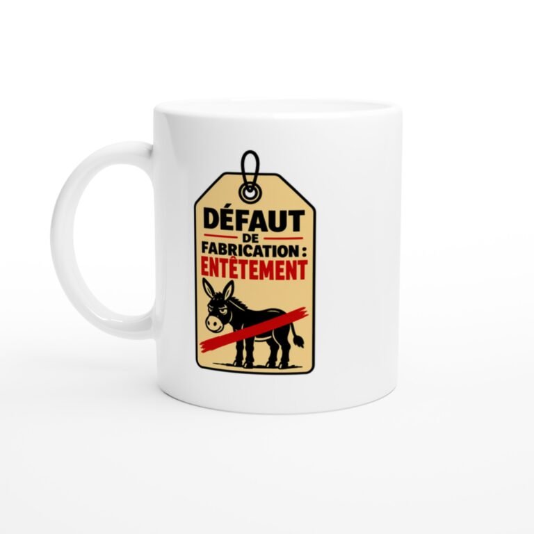 Mug Défaut de Fabrication Entêtement Œillet Noir