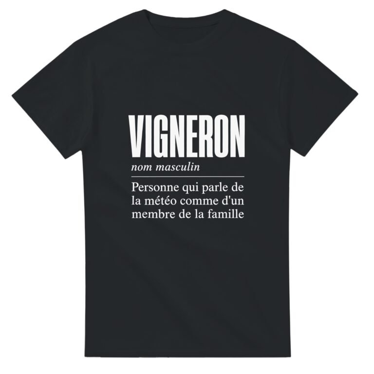 T shirt Vigneron Personne Qui Parle de la Météo Comme d'un Membre de la Famille
