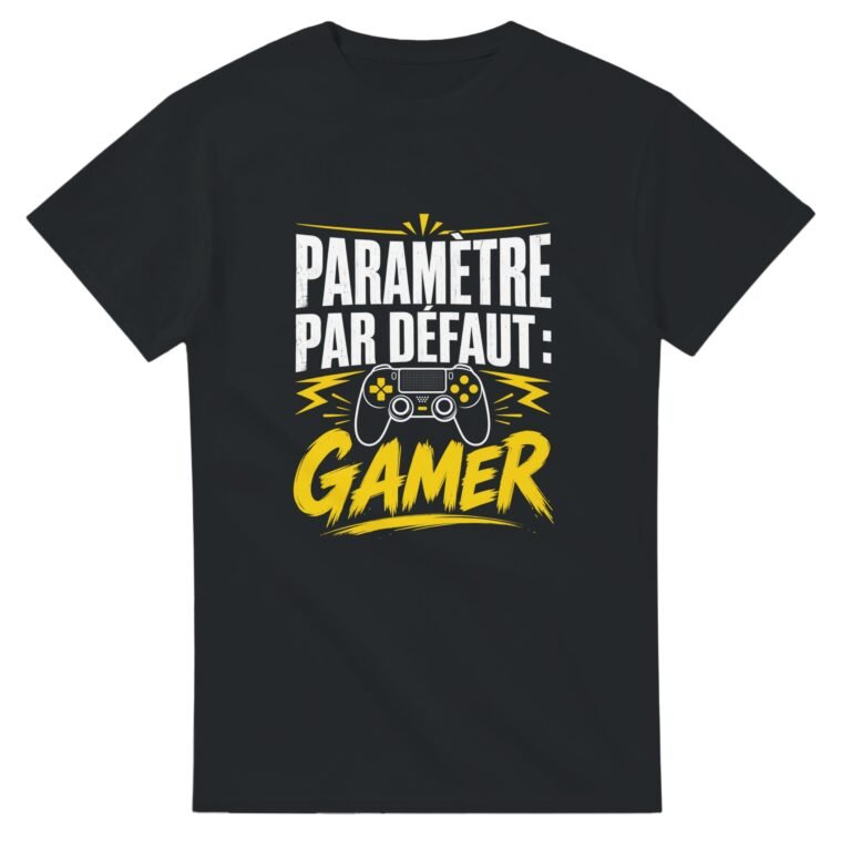 T shirt Paramètre Par Défaut Gamer