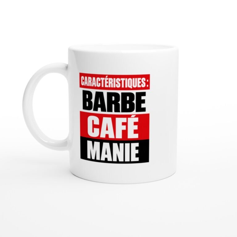 Mug Caractéristiques Barbe Café Manie