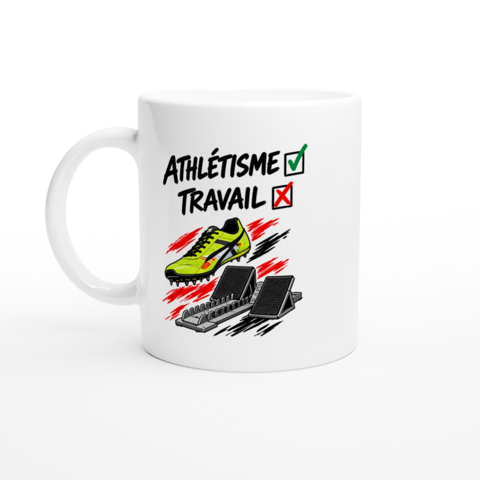 Mug Athlétisme Oui Travail Non