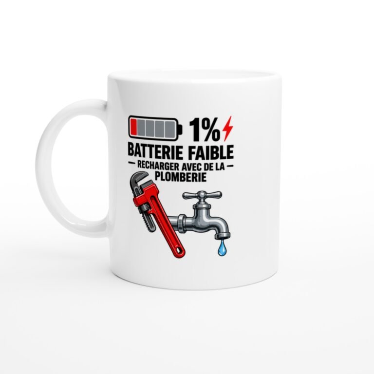 Mug Batterie Faible Recharger Avec De La Plomberie