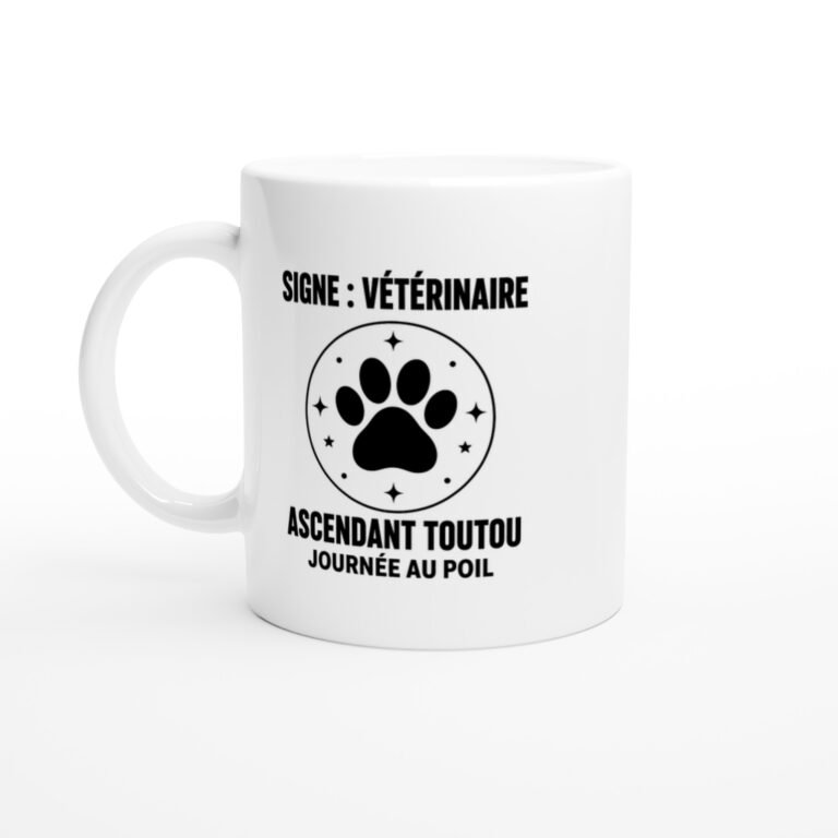 Mug Signe Vétérinaire Ascendant Toutou Journée au Poil