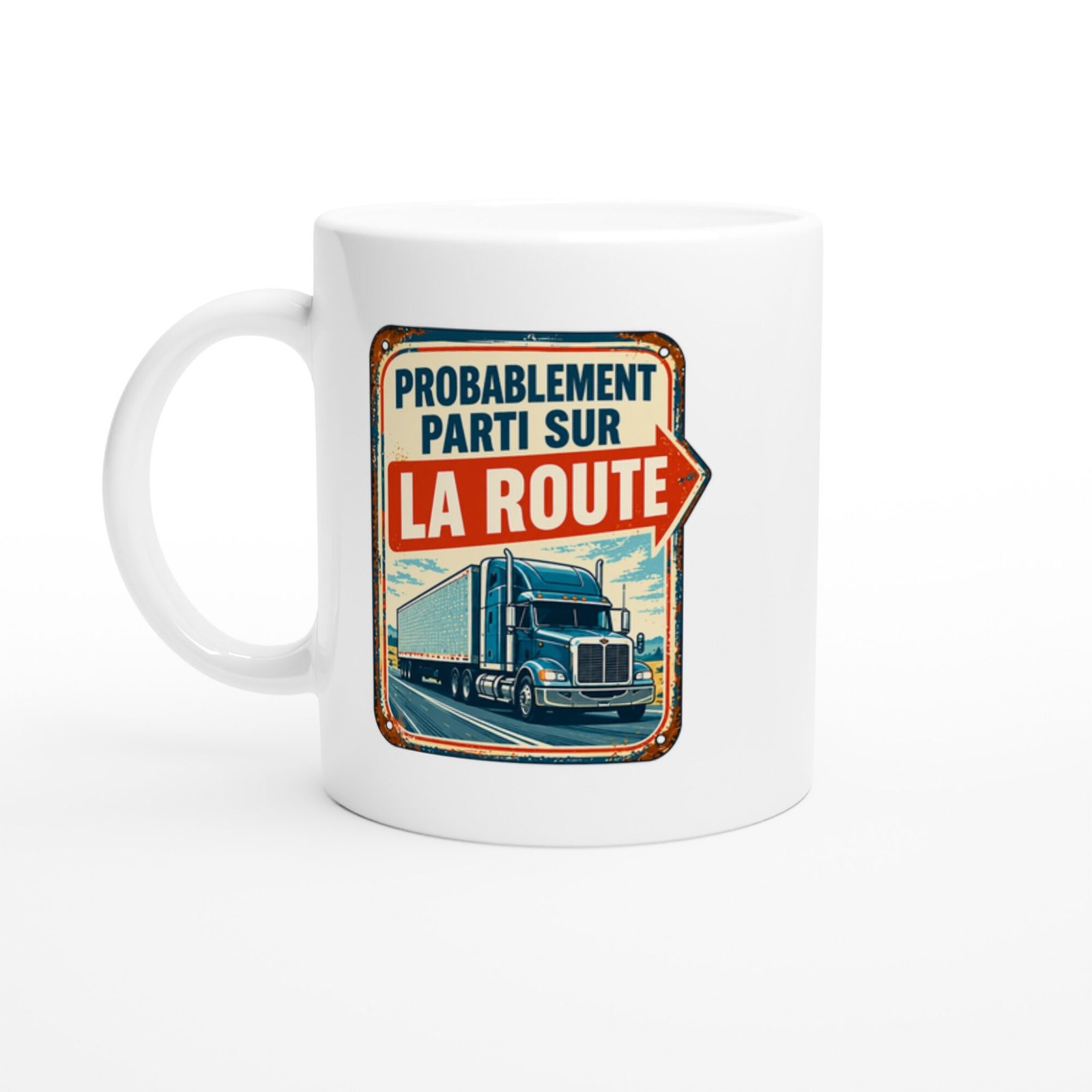 Mug Camion Probablement Parti Sur La Route