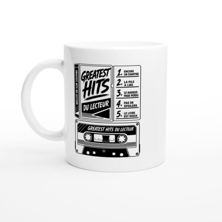 Mug Greatest Hits du Lecteur Encore un Chapitre la Pile à Lire le Marque-Page Perdu