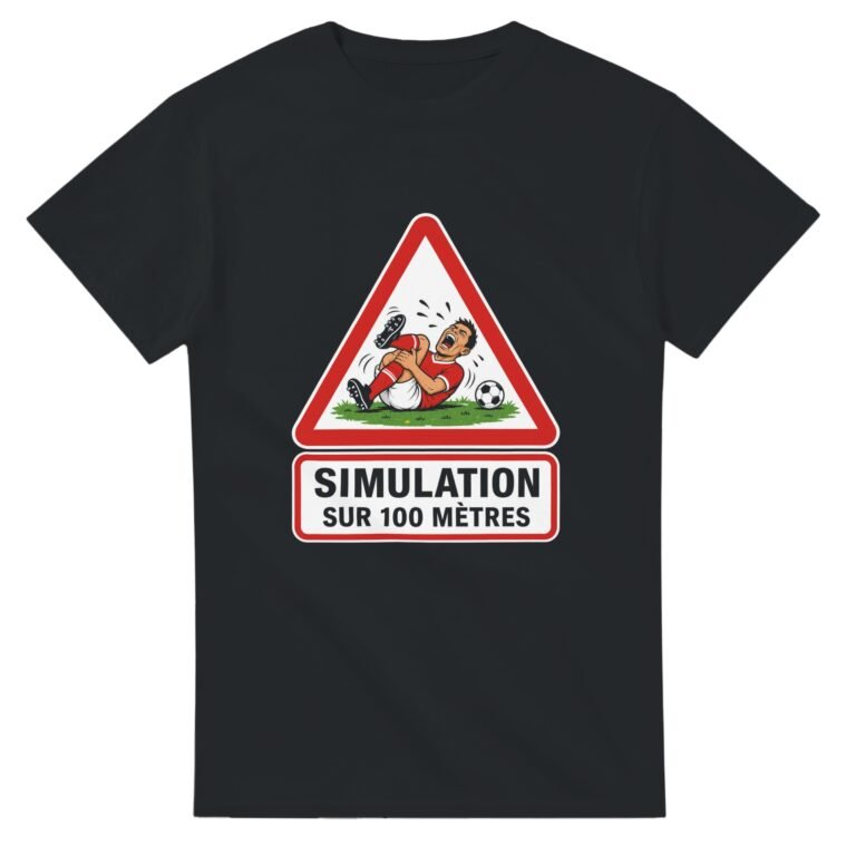 T shirt Football Simulation sur 100 Mètres
