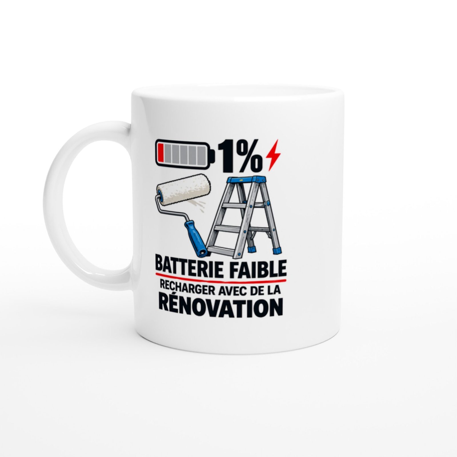 Mug Batterie Faible Recharger Avec De La Rénovation