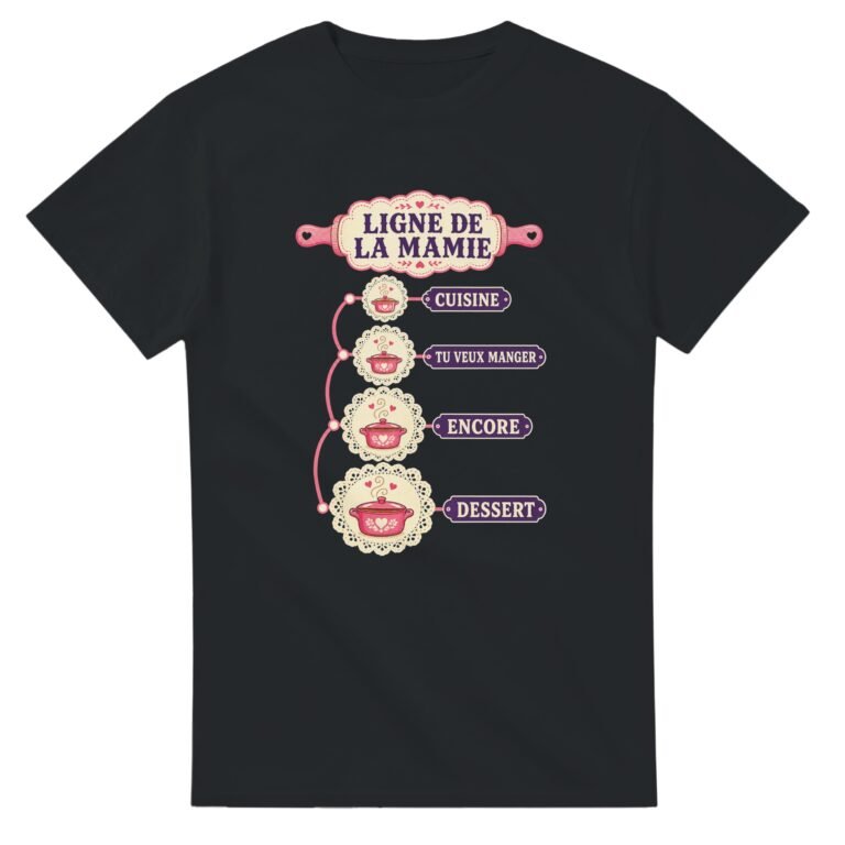 T shirt Ligne de la Mamie Cuisine Tu Veux Manger Encore Dessert