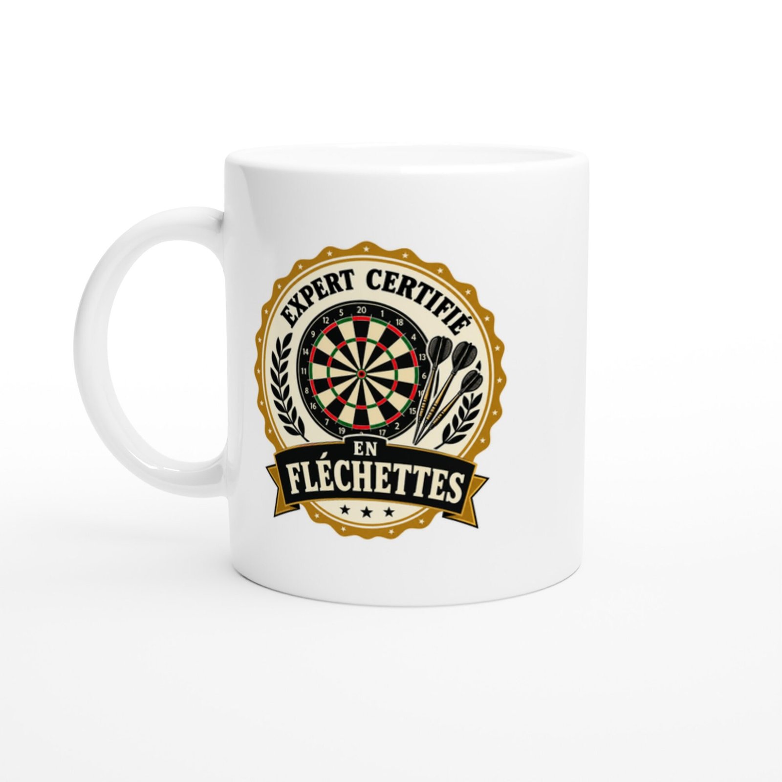 Mug Fléchettes Expert Certifié En Fléchettes