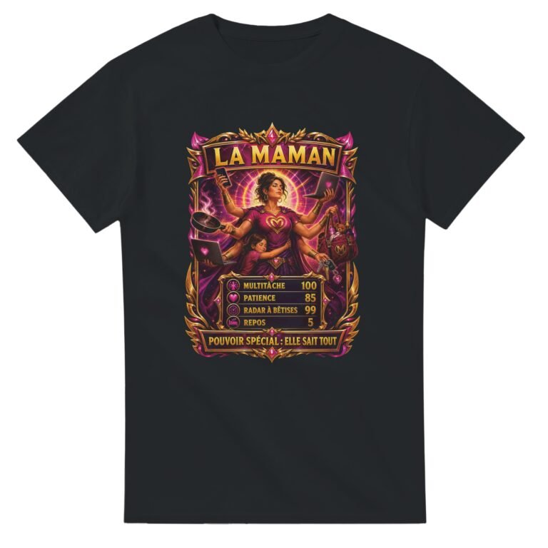 T shirt Maman Carte Collector Elle Sait Tout