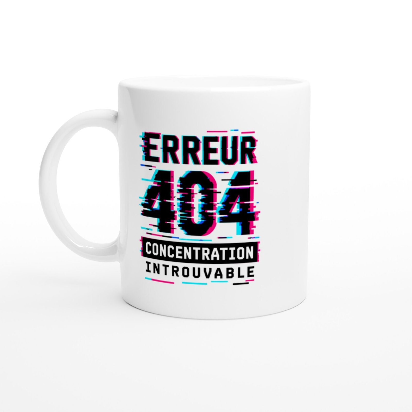 Mug Erreur 404 Concentration Introuvable Bandeau Noir