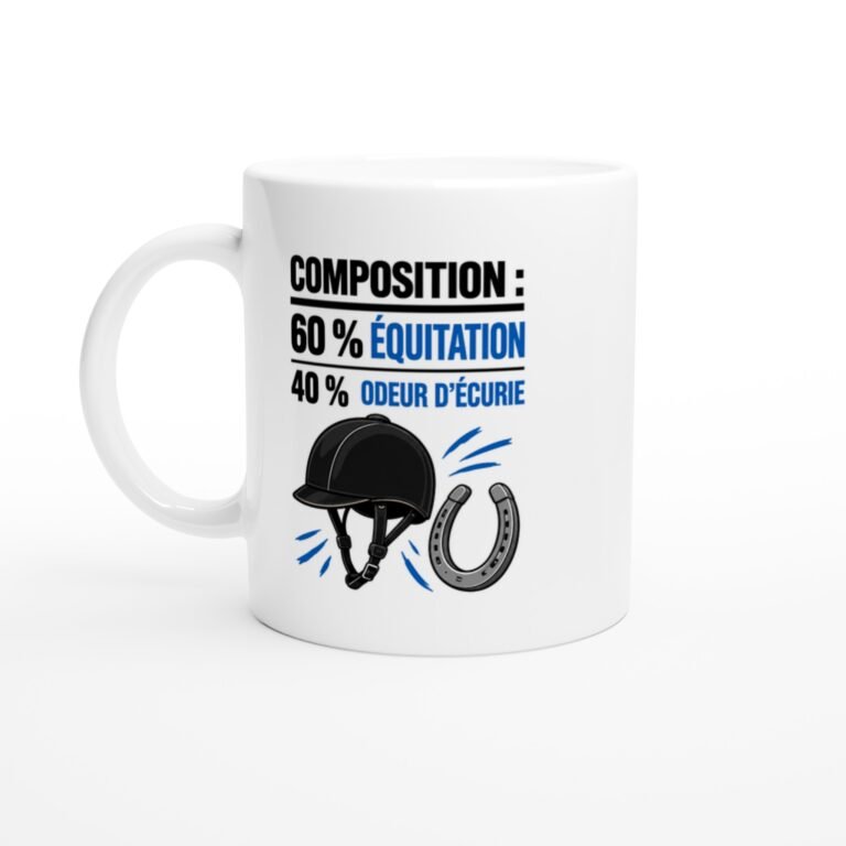 Mug Composition 60 % Équitation 40 % Odeur D'Écurie