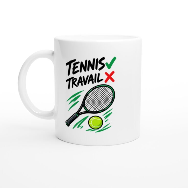 Mug Tennis Oui Travail Non
