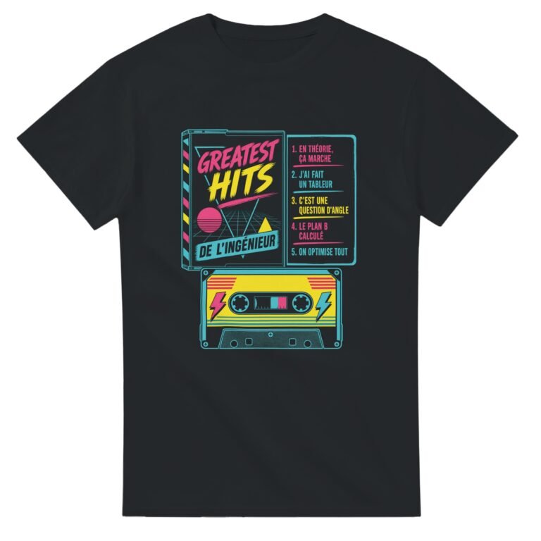 T shirt Greatest Hits de l'Ingénieur en Théorie Ça Marche J'Ai Fait un Tableur