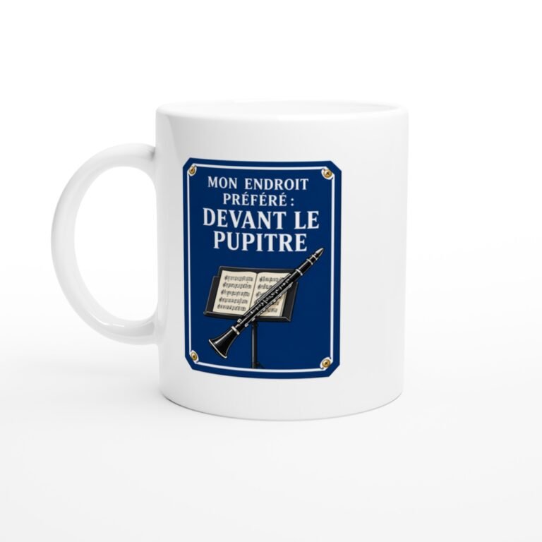 Mug Clarinette Mon Endroit Préféré Devant Le Pupitre