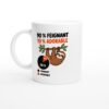 Mug 90 pour cent Feignant 10 pour cent Adorable Camembert Noir