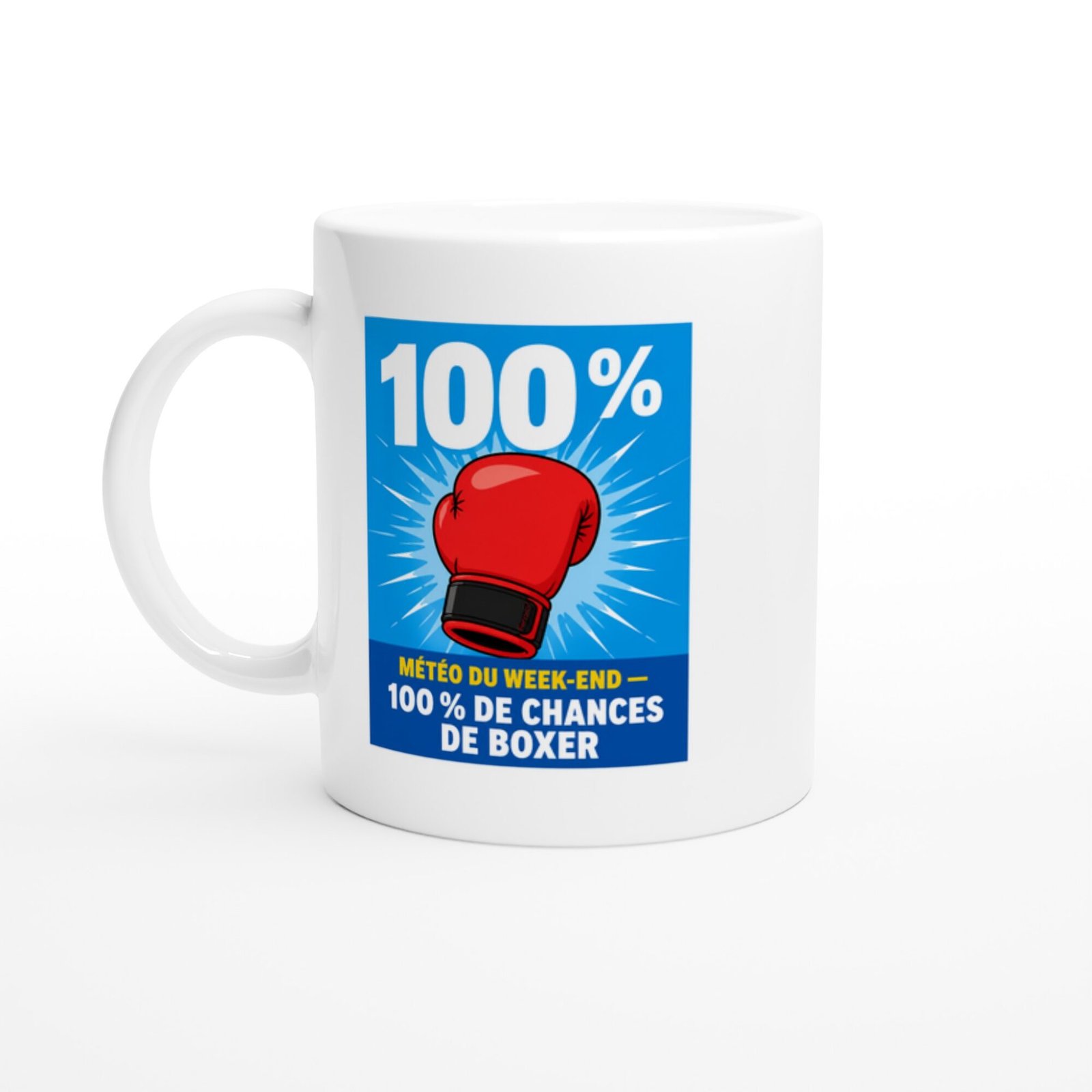 Mug Boxe Météo Du Week-End 100 % De Chances De Boxer