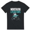 T shirt Moustachu à Plein Temps