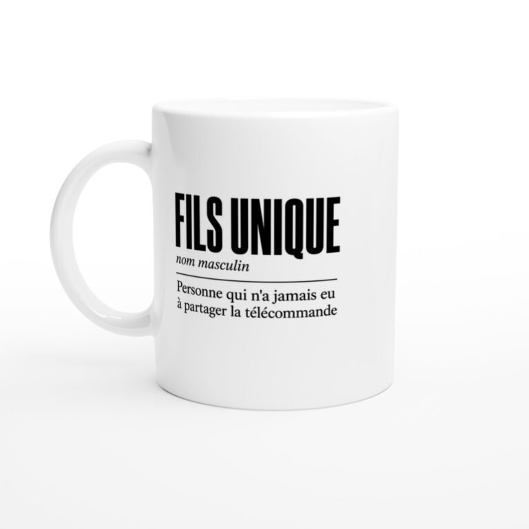 Mug Fils Unique Personne Qui N'A Jamais Eu à Partager la Télécommande