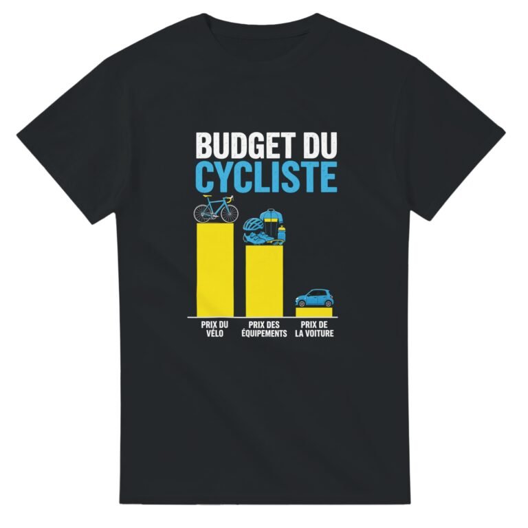 T shirt Budget du Cycliste Prix du Vélo Prix des Équipements Prix de la Voiture