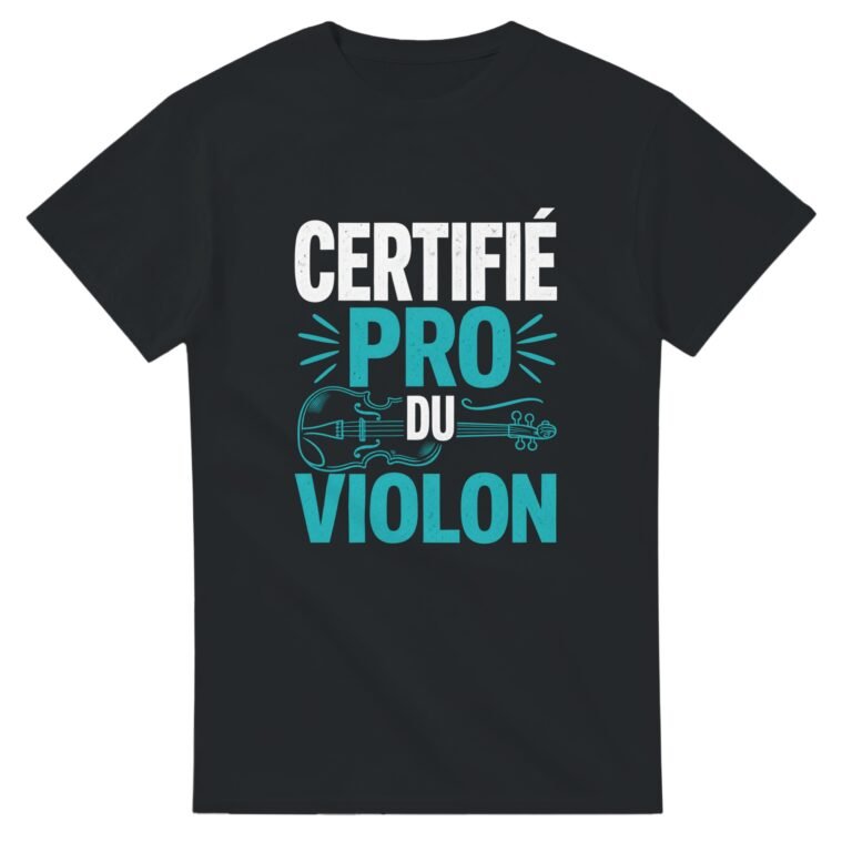 T shirt Certifié Pro du Violon