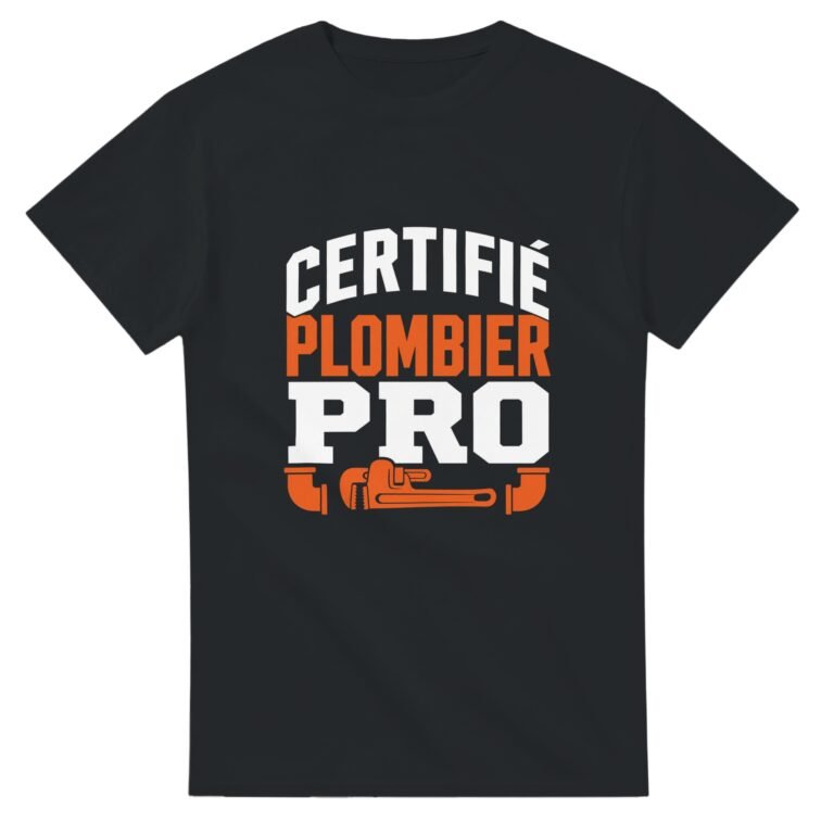 T shirt Certifié Plombier Pro