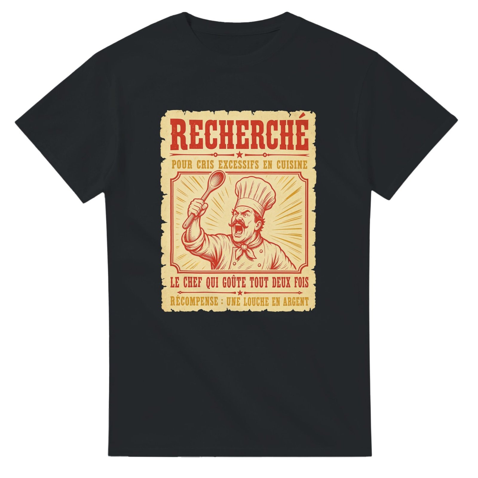4500b2a7-4f06-44b5-a39e-8008b1114195.jpg T shirt Recherché pour Cris Excessifs en Cuisine le Chef Qui Goûte Tout Deux Fois
