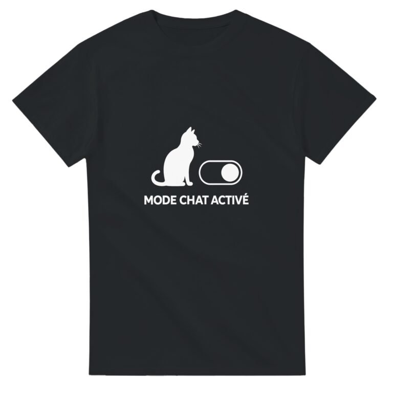 T shirt Mode Chat Activé