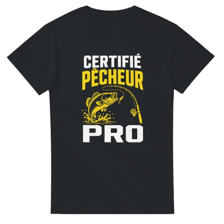 T shirt Certifié Pêcheur Pro