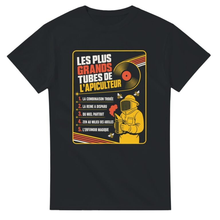 T shirt Les Plus Grands Tubes de l'Apiculteur la Combinaison Trouée la Reine A Disparu