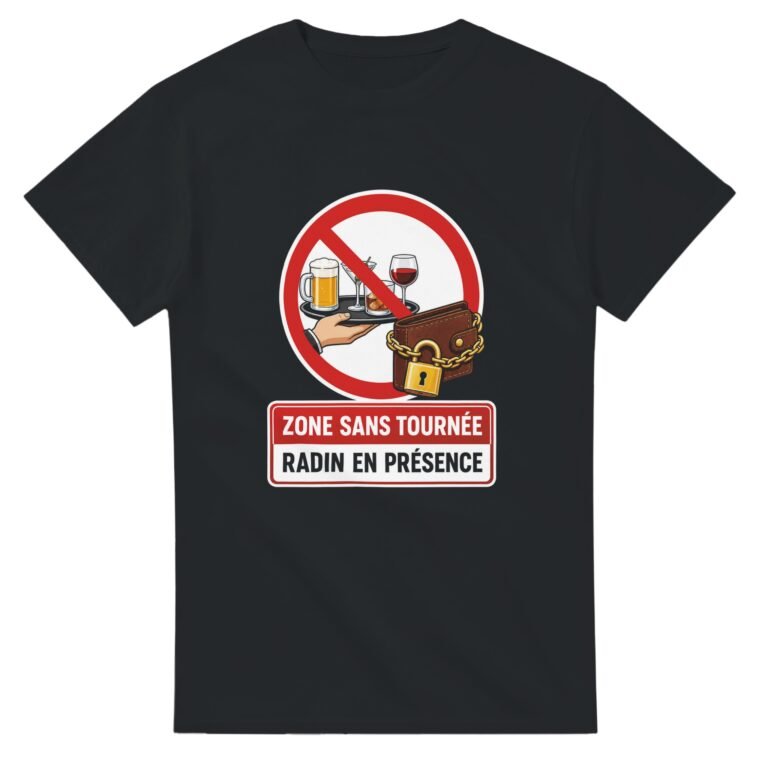 T shirt Zone Sans Tournée Radin en Présence