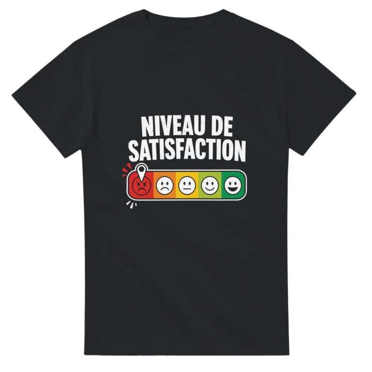 T shirt Grincheux Niveau de Satisfaction