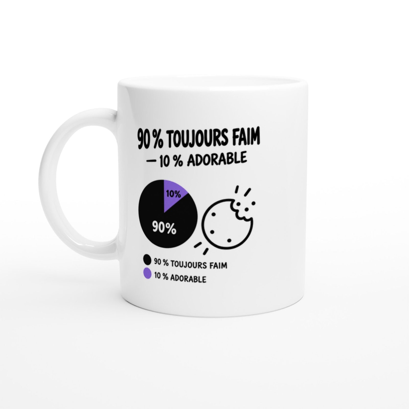 Mug 90 pour cent Toujours Faim 10 pour cent Adorable