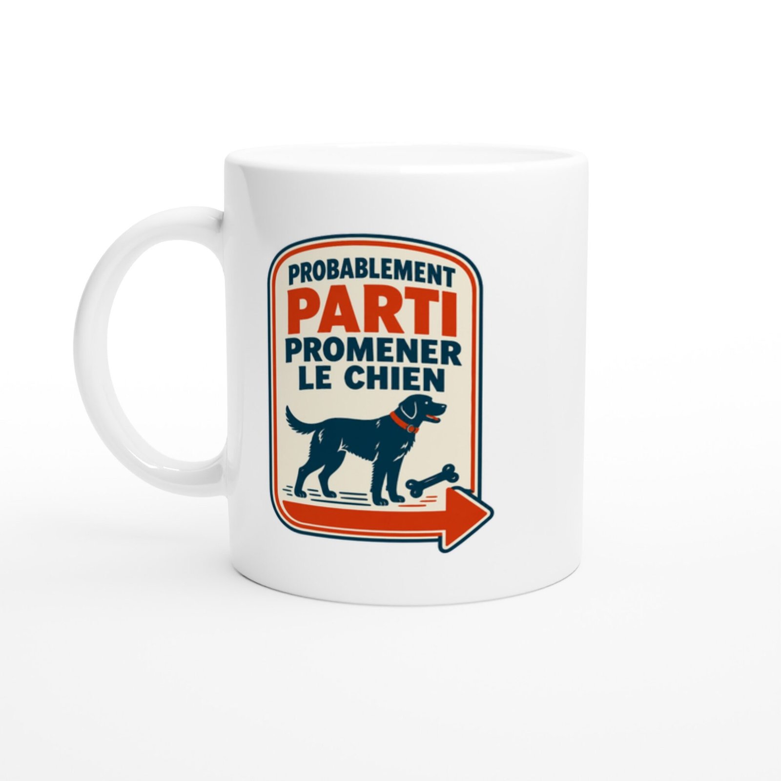 Mug Probablement Parti Promener Le Chien