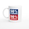 Mug 50 pour cent Carrure 50 pour cent Appétit