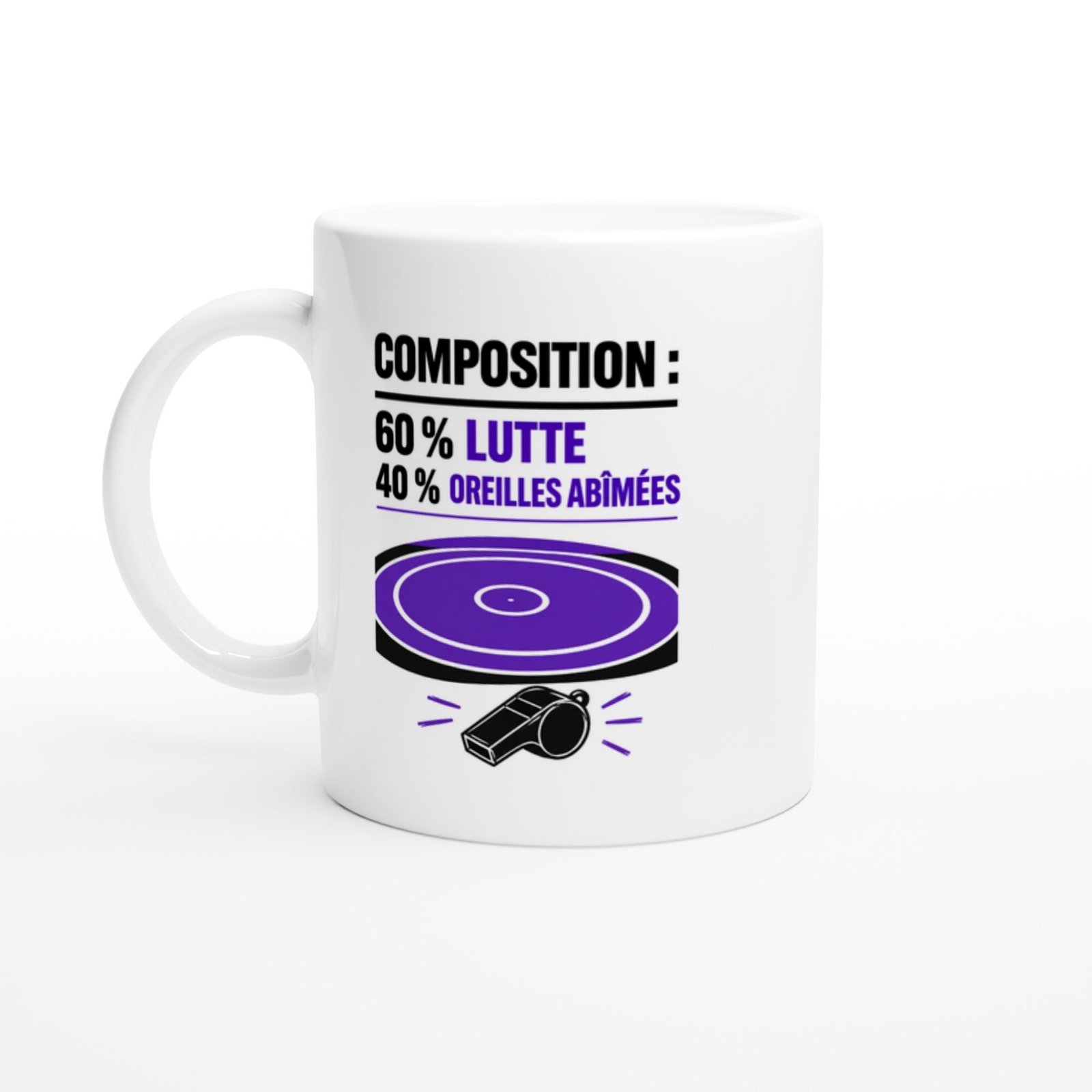 Mug Composition 60 % Lutte 40 % Oreilles Abîmées