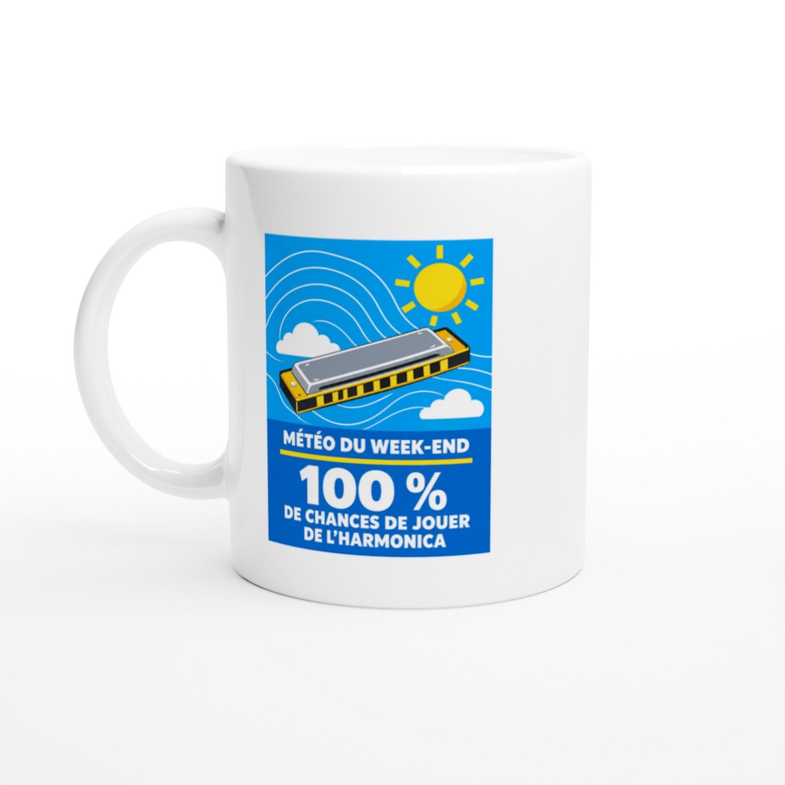 Mug Météo Du Week-End 100 % De Chances De Jouer De L&rsquo;Harmonica
