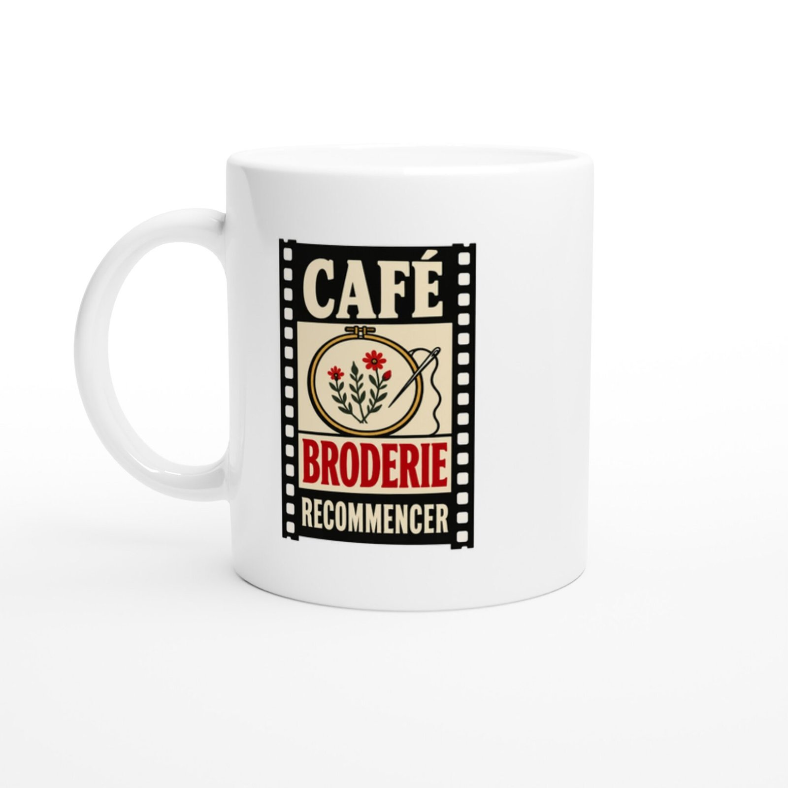 Mug Café Broderie Recommencer